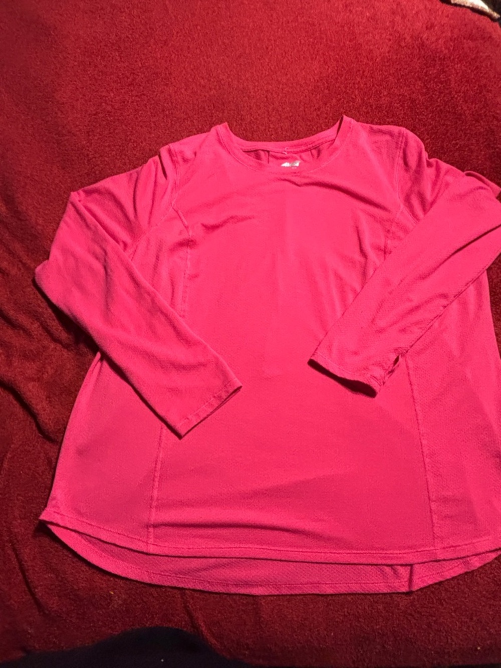 Avia Teen Girls Bright Pink Long Sleeve Active Top Juniors size 16/18